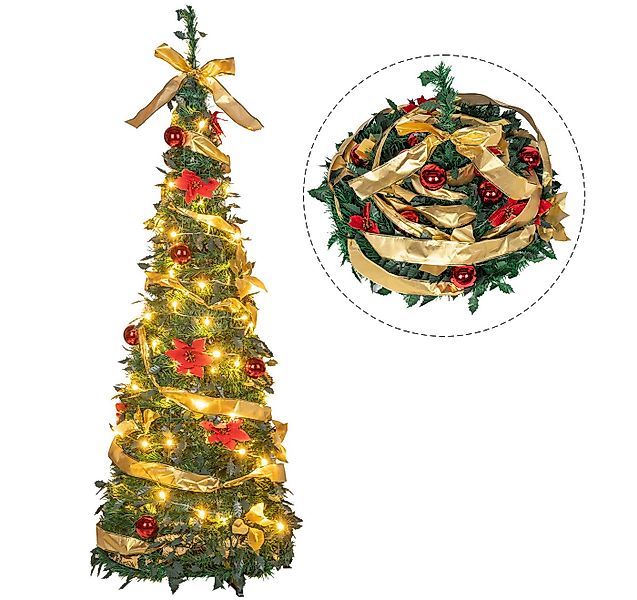 ElitVita Künstlicher Weihnachtsbaum Pop Up Weihnachtsbaum, 150cm, Faltbarer günstig online kaufen
