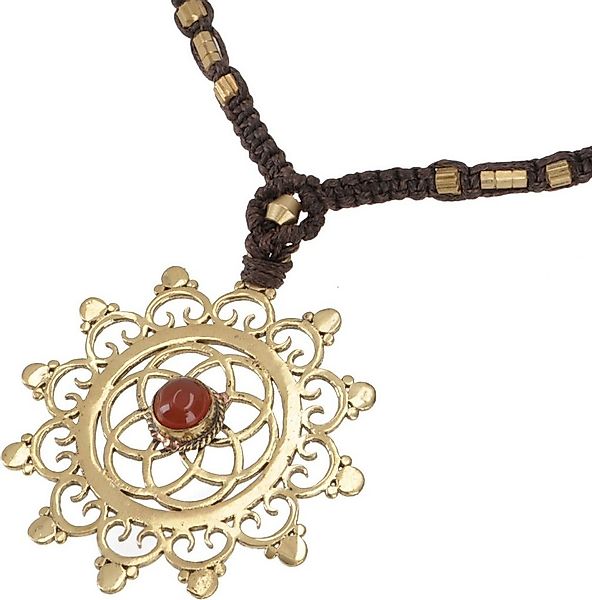 Guru-Shop Perlenkette Boho Makramee Kette, Elfenschmuck - Blume des.. günstig online kaufen