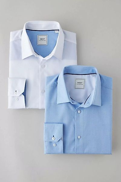 Next Langarmhemd Hemd mit Krawatte im Set, 2er-Pack (3-tlg) günstig online kaufen