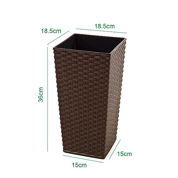 KAGM Pflanzkübel Blumenkübel Blumentopf in Rattan-Optik günstig online kaufen