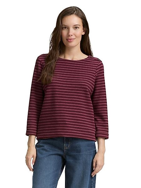 TOM TAILOR Langarmshirt Loose mit Knöpfen an der Schulter günstig online kaufen