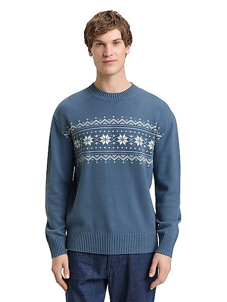 TOM TAILOR Denim Strickpullover mit Norweger-Muster günstig online kaufen