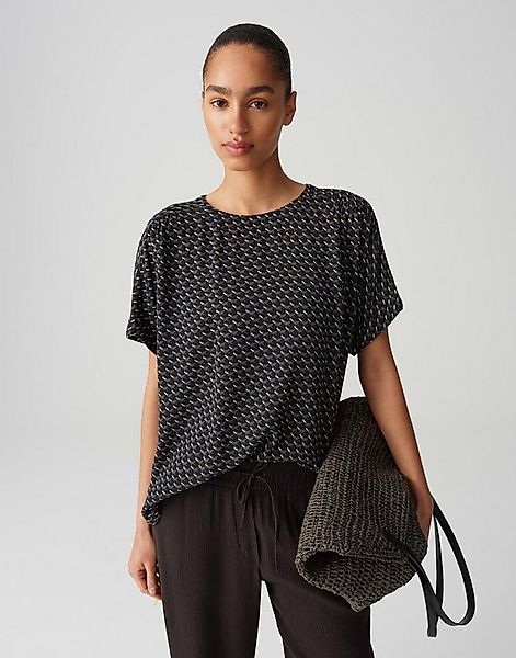 OPUS Kurzarmbluse FEMKA LONDON mit grafischem Minimalprint günstig online kaufen