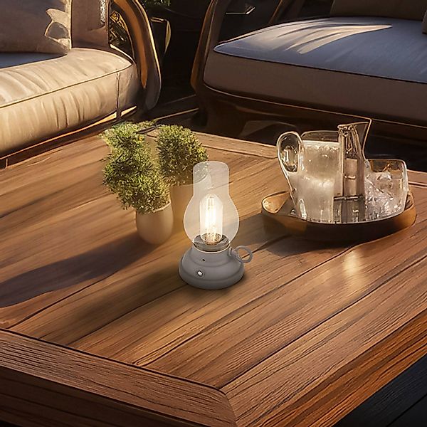 LED-Akku-Tischlampe Brilo unplugged Kanea, anthrazit, 18 cm günstig online kaufen