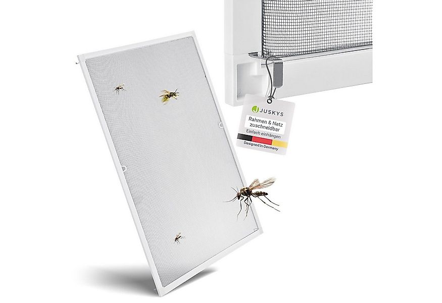 Juskys Insektenschutz-Fensterrahmen Fliegenschutzgitter, individuell kürzba günstig online kaufen