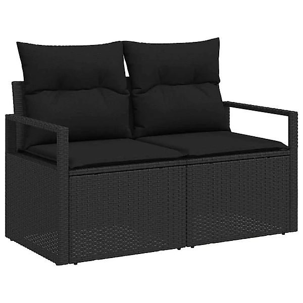 vidaXL Sofa Set 7-Tlg Schwarz Poly-Rattan 3346273 günstig online kaufen