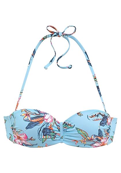 LASCANA Bügel-Bandeau-Bikini-Top "Malia", mit tropischem Print günstig online kaufen