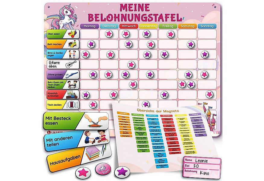 Likarto Lernspielzeug Belohnungstafel Kinder - Montessori Aufgabenplaner & günstig online kaufen