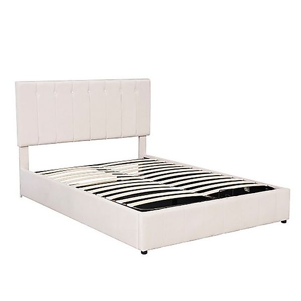 Celya Polsterbett Stauraumbett Bettgestell 140x200cm mit Lattenrost, Doppel günstig online kaufen