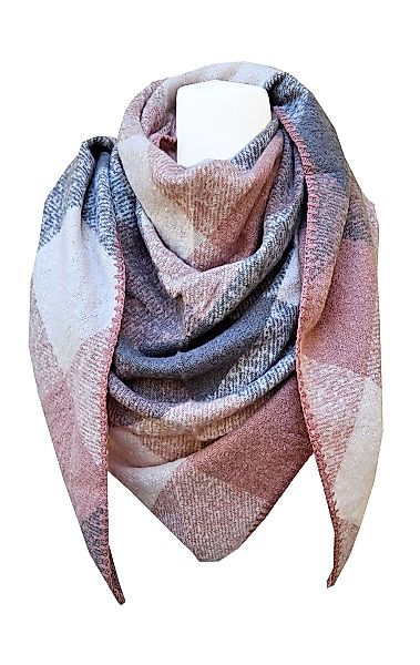 Dreieckstuch SAISON Dreieckschal Karo Rosa Winter günstig online kaufen