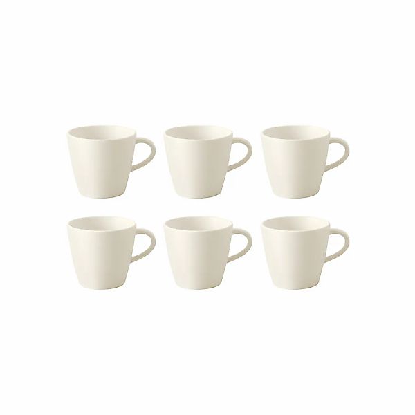 Villeroy & Boch Tasse "Kaffeetasse Manufacture Rock 150 ml 6er Set weiß" günstig online kaufen