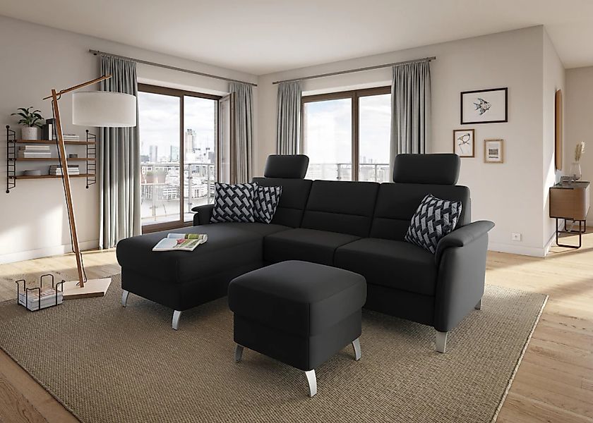 sit&more Ecksofa "Palmera L-Form, B: 244 cm" optional Bettfunktion & Bettka günstig online kaufen