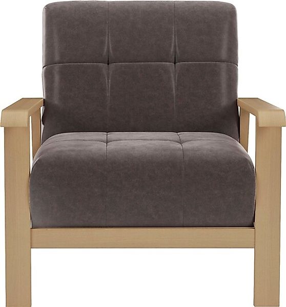 sit&more Sessel »Billund«, Armlehnen aus Buchenholz in natur, verschiedene günstig online kaufen