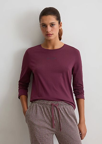 Marc OPolo Pyjamaoberteil, Rundhalsausschnitt, langärmelig, leicht günstig online kaufen