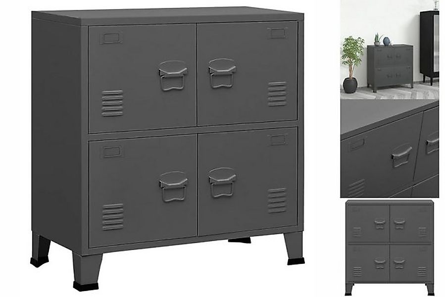 vidaXL Aktenschrank Aktenschrank Anthrazit 75x40x80 cm Stahl günstig online kaufen