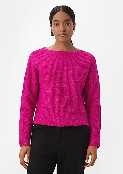 comma Langarmshirt Strickpullover aus Alpakamix günstig online kaufen