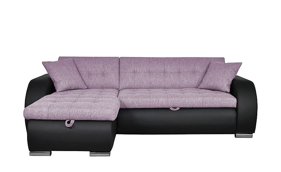 Ecksofa - lila/violett - 242 cm - 80 cm - 161 cm - Polstermöbel > Sofas > E günstig online kaufen