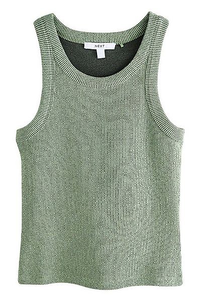 Next Trägertop Geripptes Metallic-Tanktop mit Racerback günstig online kaufen