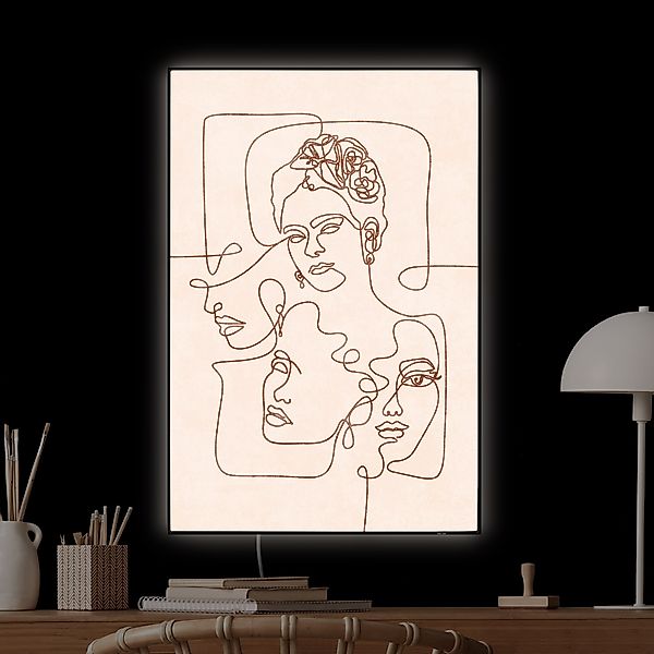 LED-Wechselbild Boho Line Art - Portraits günstig online kaufen