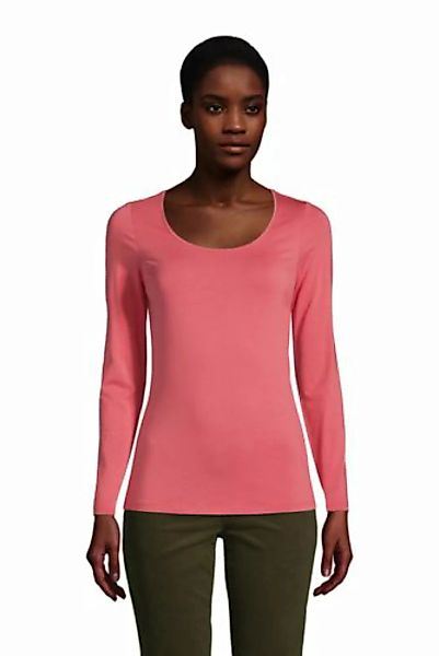 Shirt aus Baumwoll/Modalmix, Ballettausschnitt, Damen, Größe: L Normal, Rot günstig online kaufen