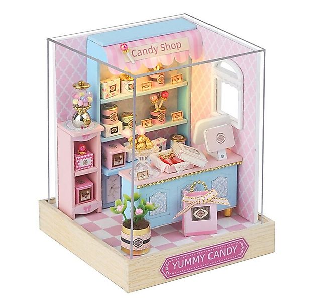 Cute Room 3D-Puzzle Puppenhaus Miniatur DIY Modellbausatz Candy Shop, Puzzl günstig online kaufen