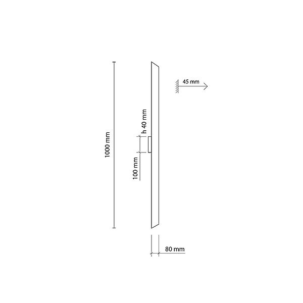 LED-Wandleuchte Navi, schwarz, Höhe 100 cm, Metall, 3.000 K günstig online kaufen