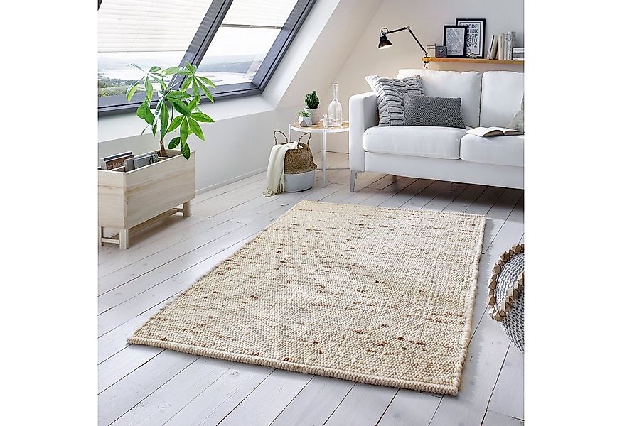TaCa Home Wollteppich Handweb Woll-Teppich Neuseeland, rechteckig, Höhe: 10 günstig online kaufen