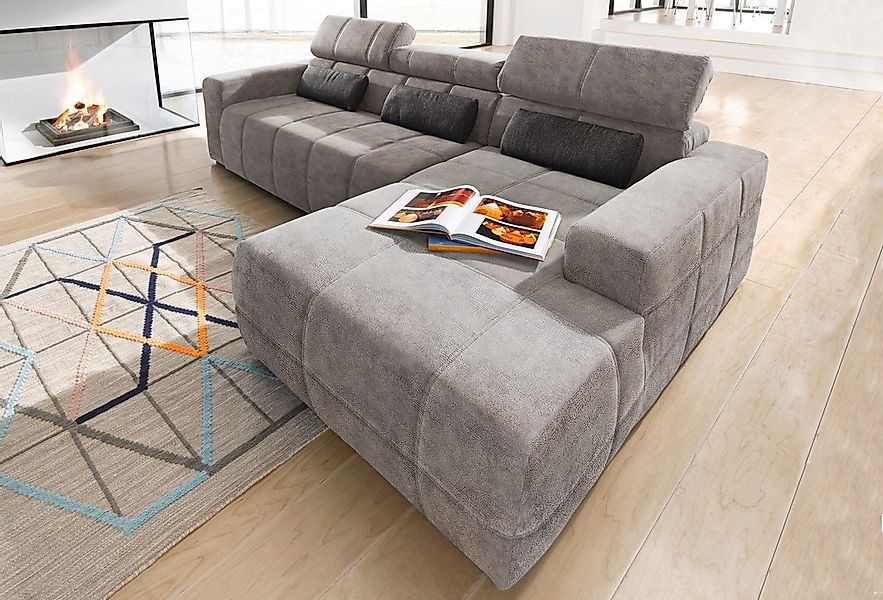 DOMO collection Ecksofa "Brandon B/T/H: 289/177/80 cm, whlw. mit Sitztiefen günstig online kaufen
