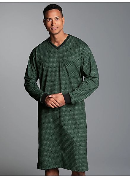 Trigema Pyjama "TRIGEMA Nachthemd mit Allover-Retro-Print", 1 günstig online kaufen