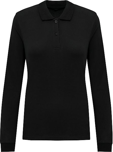 Kariban Langarm-Poloshirt Damen Piqué-Polohemd lange Ärmel günstig online kaufen