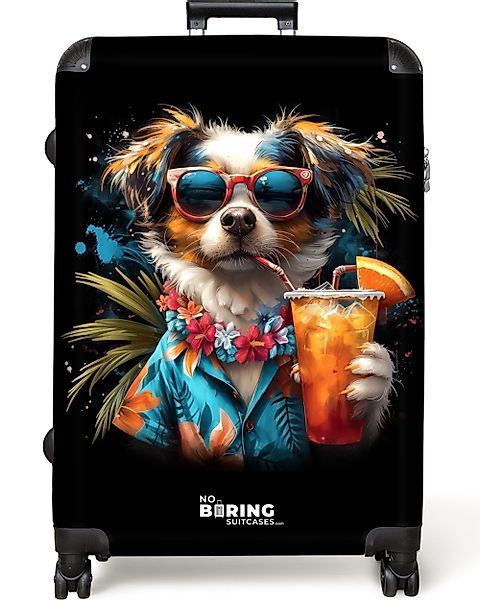 NoBoringSuitcases.com© Hartschalen-Trolley Hund in tropischen Sphären günstig online kaufen