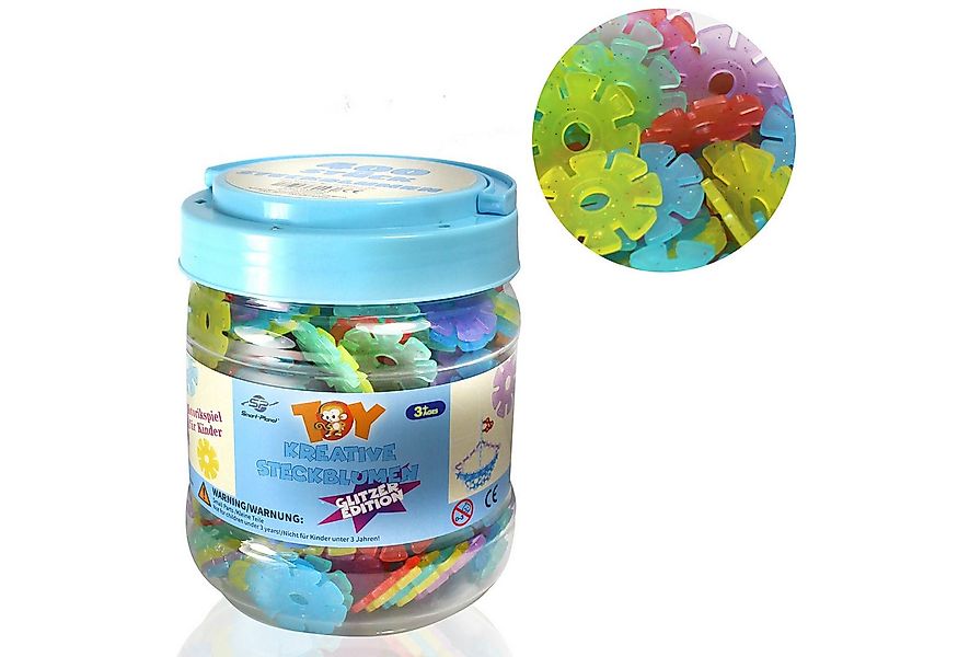 Smart-Planet 400 GLITZER Steckblumen in Dose - Schneeflocken zum Stecken 3, günstig online kaufen