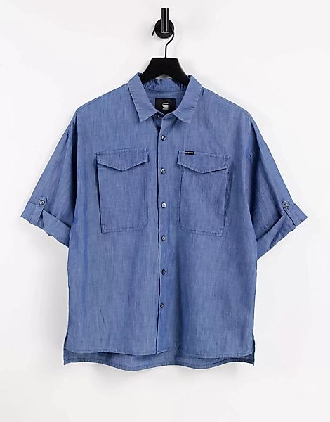 G-Star – Joosa – Jeanshemd in Blau mit Knöpfen günstig online kaufen