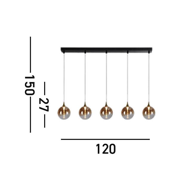 Searchlight LED-Hängeleuchte »Hängeleuchte Alchemy, 5-flammig«, 5 flammig, günstig online kaufen