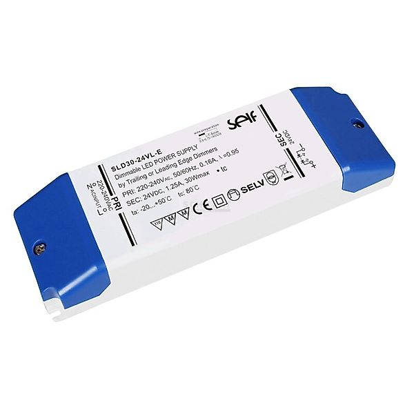 DOTLUX LED-Netzteil CV 24V DC 0-30W 0-1,25A dimmbar Phasenan/abschnitt IP20 günstig online kaufen