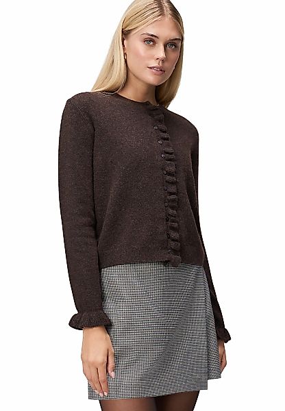Zero Strickjacke "Damen mit Rüschen", 1 Stk. Knopfleiste günstig online kaufen