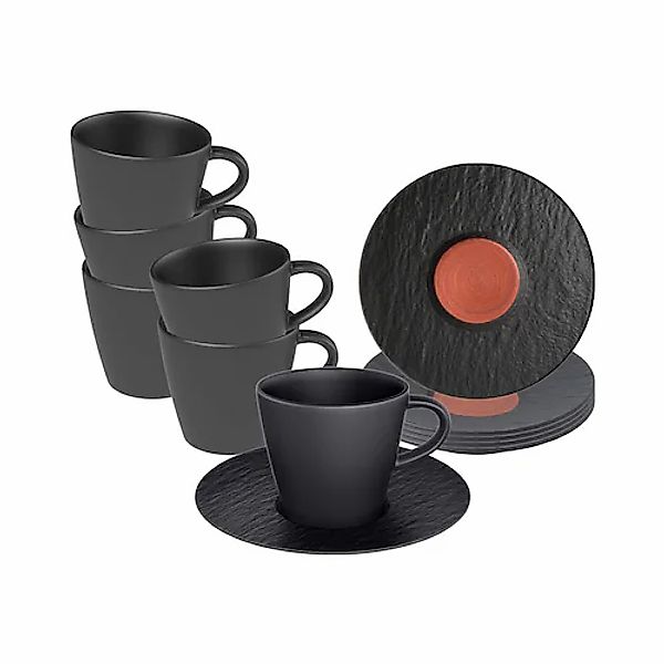 Villeroy & Boch Tasse »Espressotassen mit Untertassen Manufacture Rock Glow günstig online kaufen