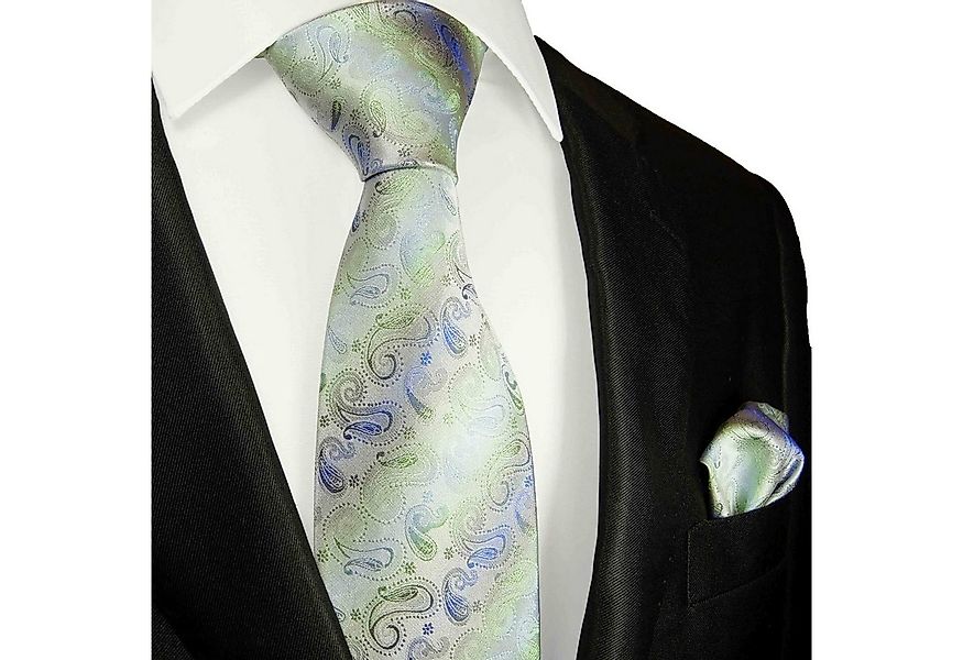 Paul Malone Krawatte Herren Seidenkrawatte mit Tuch modern paisley brokat 1 günstig online kaufen