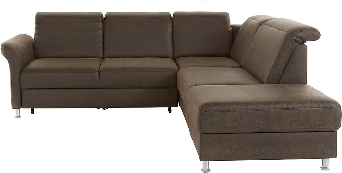 sit&more Ecksofa »Darwin L-Form« inklusive Federkern, wahlweise mit Kopftei günstig online kaufen