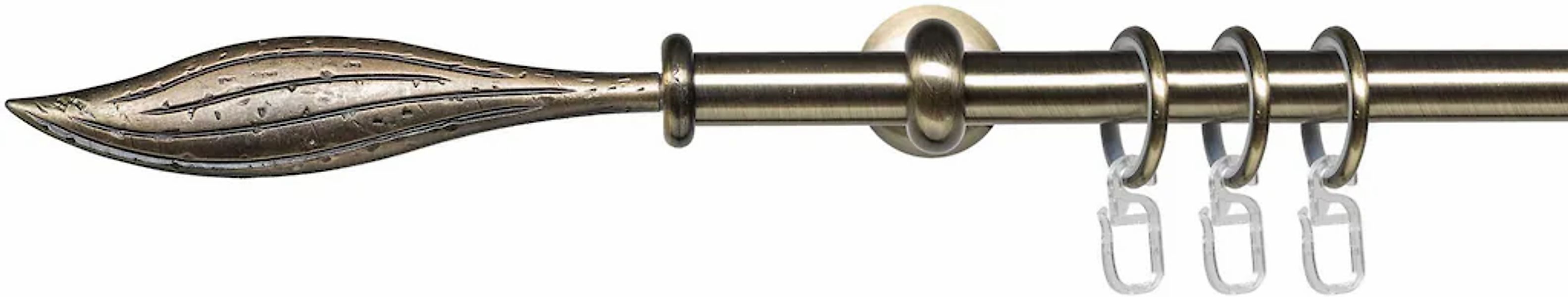 Liedeco Gardinenstange "Esp Blatt" Ø 16 mm 1 läufig-läufig Fixmaß 1-läufig günstig online kaufen