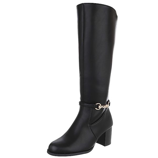 Ital-Design Elegante hohe Stiefel mit Blockabsatz günstig online kaufen