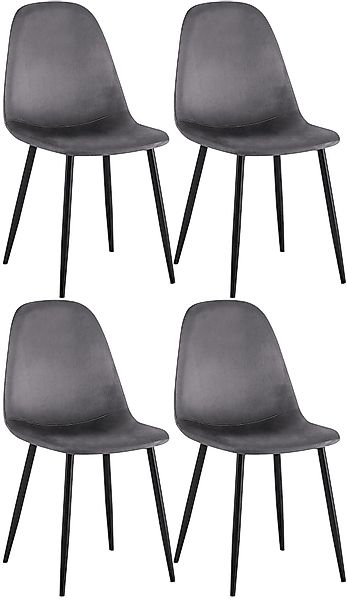 CLP Esszimmerstuhl Napier (4er Set), Metall, günstig online kaufen