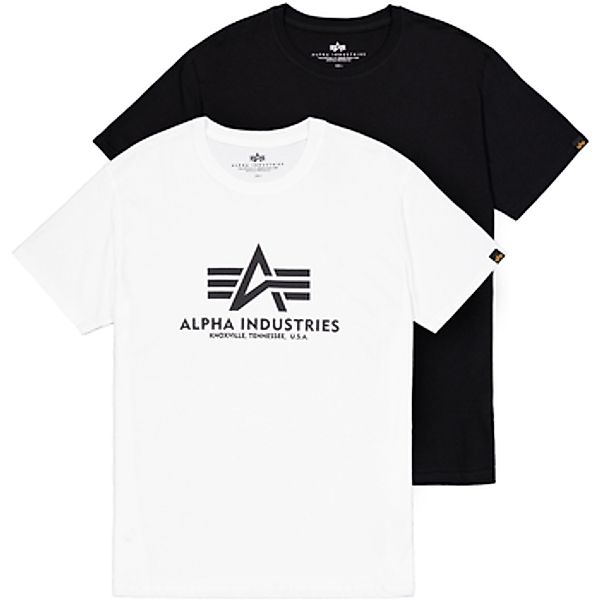 Alpha Industries  T-Shirt Basic T-Shirt 2 Pack - black/white günstig online kaufen