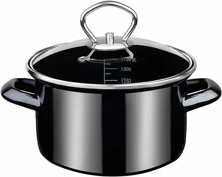 GSW Fleischtopf »Profi-Black-Star« Stahl-Emaille 1 Stk. tlg. Induktion günstig online kaufen