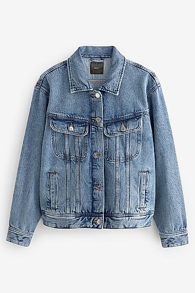Next Jeansjacke Übergroße Trucker-Denimjacke – Kurzgröße (1-St) günstig online kaufen