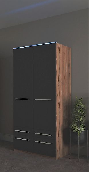 priess Kleiderschrank "Schrank Garderobe Wäscheschrank Barcelona in 5 Breit günstig online kaufen