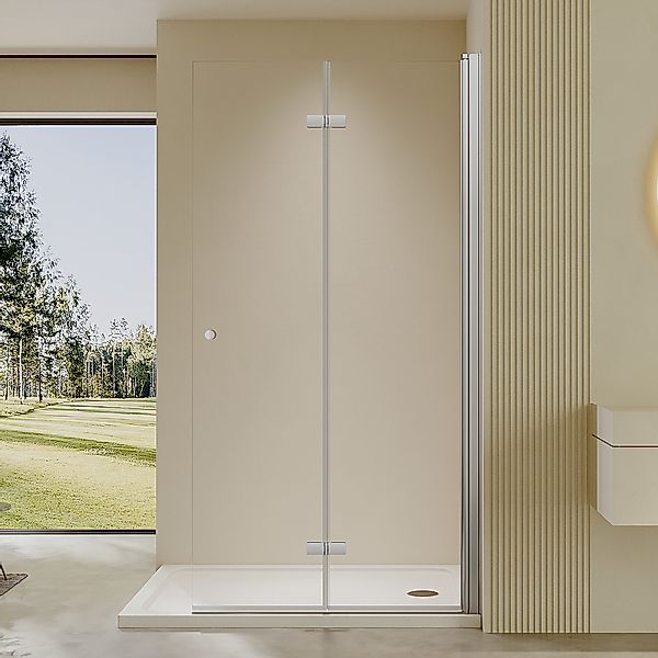 AmuseVera Walk-in-Dusche Duschwand Duschabtrennung Glaswand Faltwand günstig online kaufen