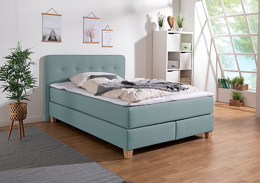 Home affaire Boxspringbett "Fargo" inkl. Topper, in 3 Matratzenarten, in Sa günstig online kaufen