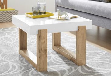 INOSIGN Couchtisch "Solid" hochglanzfarbener weißer Tischplatte, in zwei un günstig online kaufen