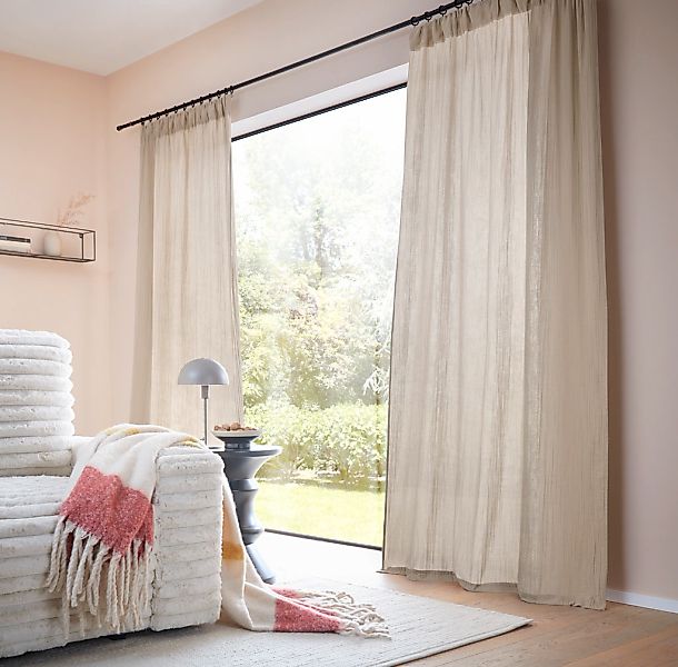 LeGer Home by Lena Gercke Gardine "Hevin, Musselin Vorhang, blickdichte Gar günstig online kaufen
